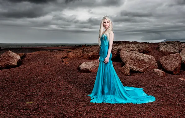 Картинка девушка, платье, fashion, dress, Beautiful Iceland, фотограф Gunnar Gestur