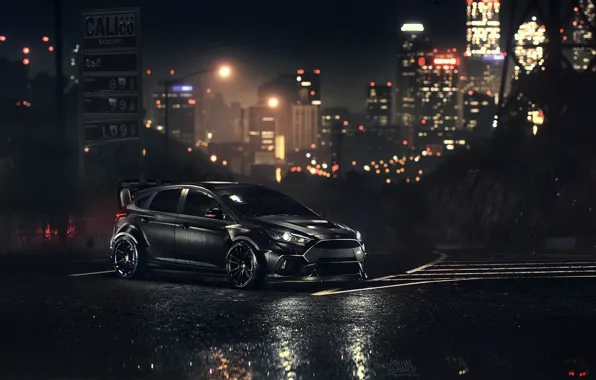Ford, Авто, Ночь, Машина, Форд, NFS, Focus, Ford Focus