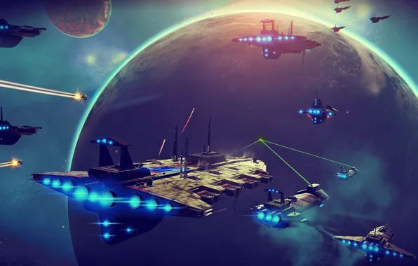 Sky, planets, planet, starship, starships, nms, no mans sky, starbattle