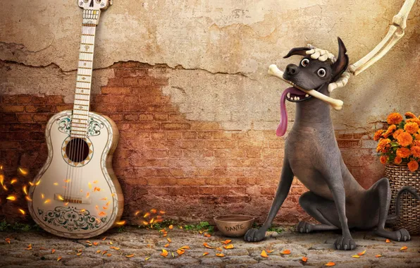 Картинка happy, Mexico, dog, Coco, animated film, bones, animated movie