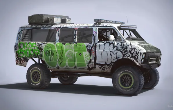 Автомобиль, Racing Rat Van, Dodge Ram 250