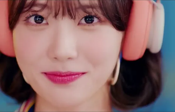 Девушка, портрет, наушники, girl, smile, headphones, face, portrait