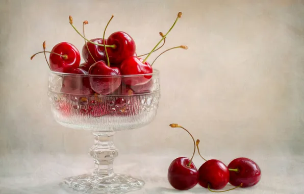 Картинка фрукты, вишни, cup, fruit, cherries, чашкa