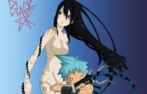 Девушка, фон, парень, Пожиратель душ, Soul Eater