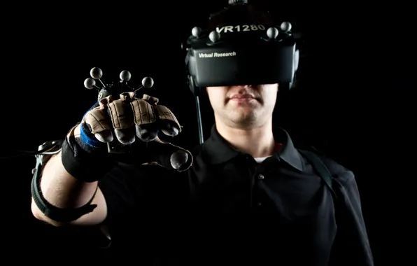 Man, hi-tech, tecnology, virtual reality