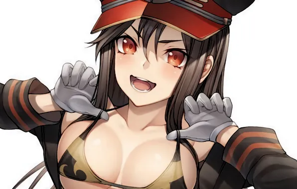 Girl, sexy, cleavage, long hair, boobs, anime, beautiful, pretty