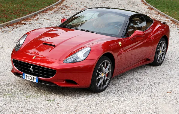 Картинка красный, автомобиль, феррари, калифорния, Ferrari California