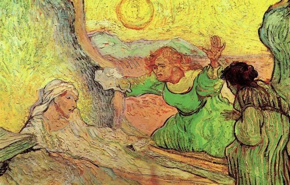 Картинка Vincent van Gogh, The Raising, of Lazarus after Rembrandt