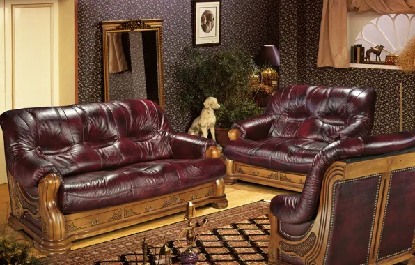 Картинка диван, ковер, кальян, гостиная, комната отдыха