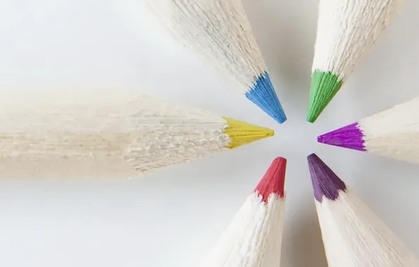Картинка фон, цвет, карандаши