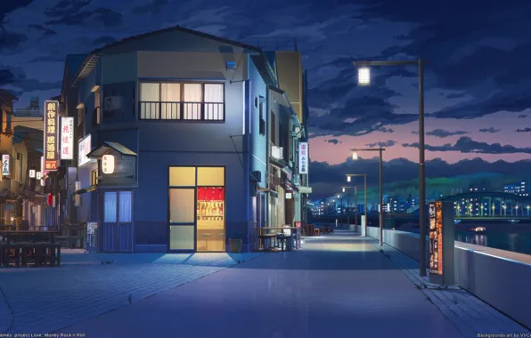 Картинка ночь, город, улица