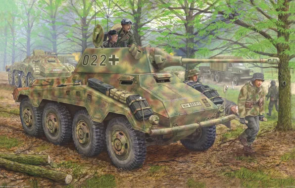 Картинка арт, можно, себя, было, Вторая мировая война, бронеавтомобиль, для, немецкий
