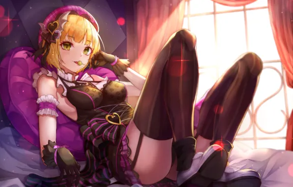 Девушка, Арт, Idolm@ster, Конфета