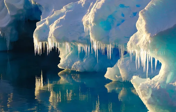 Лед, вода, ледник, айсберг