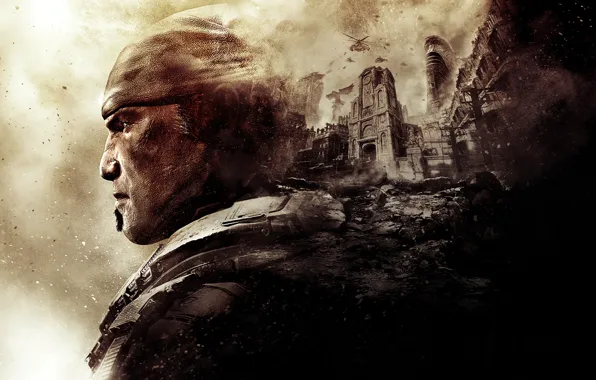 Игры, арт, gears of war, маркус феникс, games, art, marcus, шестерни войны