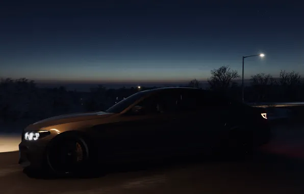 HDR, BMW, Stars, Winter, Night, Game, 5er, UHD