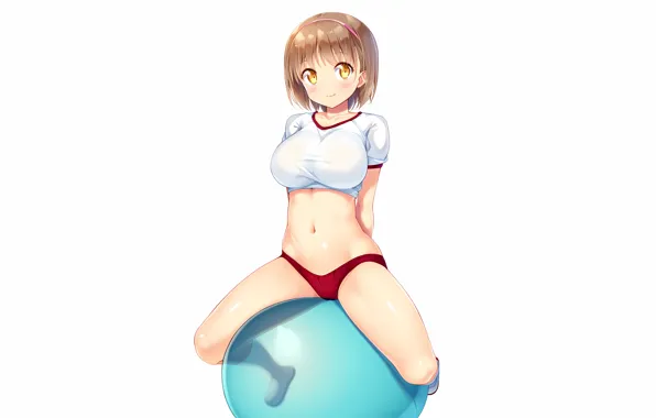Girl, sexy, shorts, legs, boobs, anime, beautiful, short hair