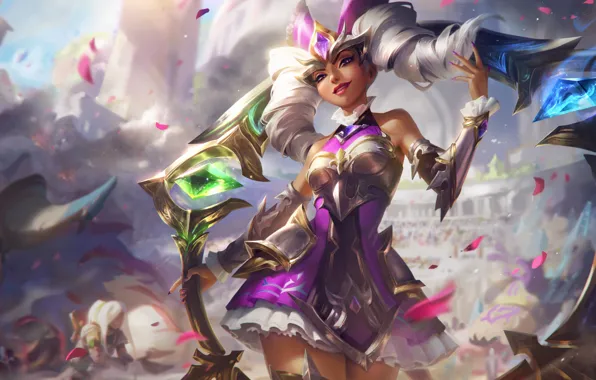 Девушка, фэнтези, League of Legends, Riot Games, Qiyana