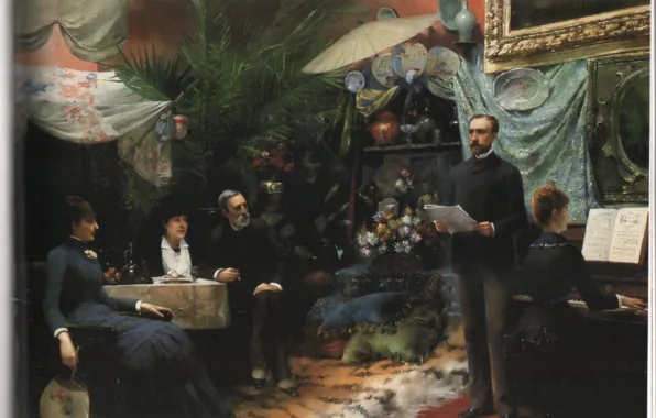 Картинка праздник, 1885, abbema's, afternoon song