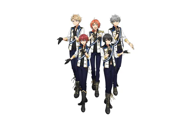 Knights, Ensemble Stars!, Official Art, Tsukinaga Leo, Sakuma Ritsu, Sena Izumi, Narukami Arashi, Suou Tsukasa