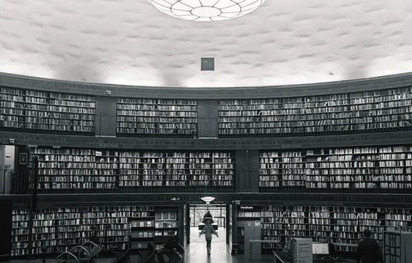 Картинка библиотека, Стокгольм, Швеция, общественный