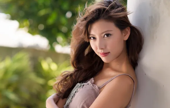 Взгляд, девушка, азиатка