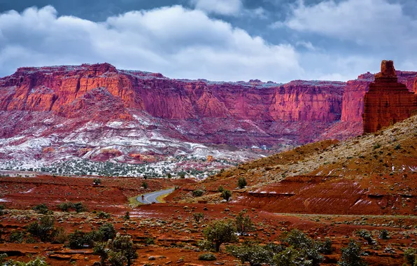 Небо, горы, скалы, пустыня, Гранд-Каньон, Grand Canyon, Национальный парк