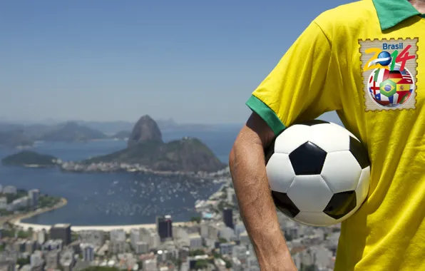 Мяч, футболка, logo, football, flag, World Cup, Brasil, FIFA