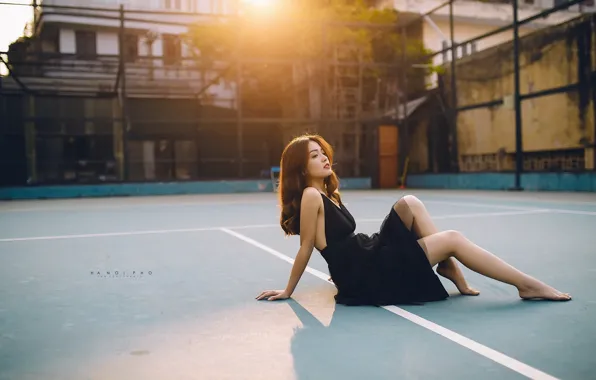 Картинка девушка, поза, фон