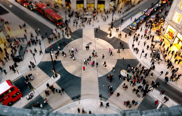 Картинка Англия, Лондон, перекресток, Oxford Circus crossing