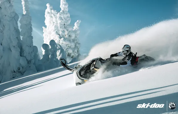 Снег, спорт, sport, snow, снегоход, summit, snowmobile, ski-doo