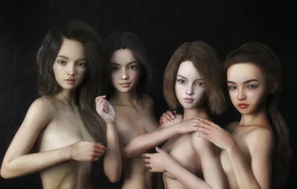 Sexy, long hair, girls, boobs, anime, beautiful, short hair, pretty