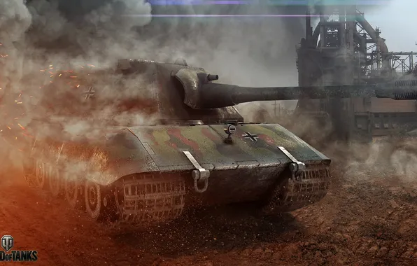 Картинка дым, Германия, танк, танки, Germany, WoT, Мир танков, tank