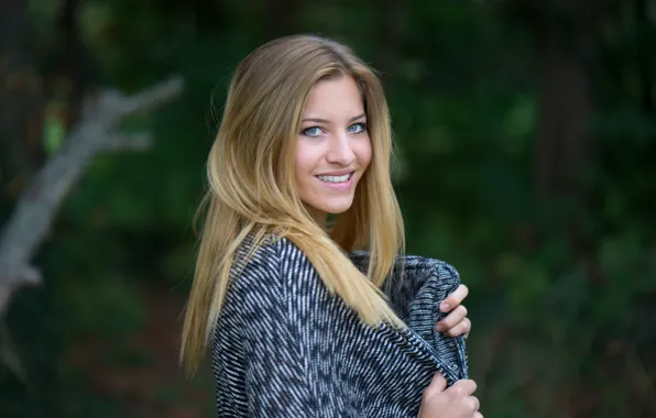 Картинка лицо, улыбка, модель, волосы, Christina