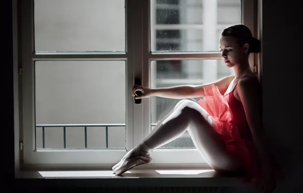Картинка окно, балерина, Model, Tiffany Vigne-Massot
