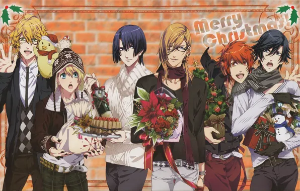 Цветы, группа, парни, поющий принц, Uta no Prince-sama
