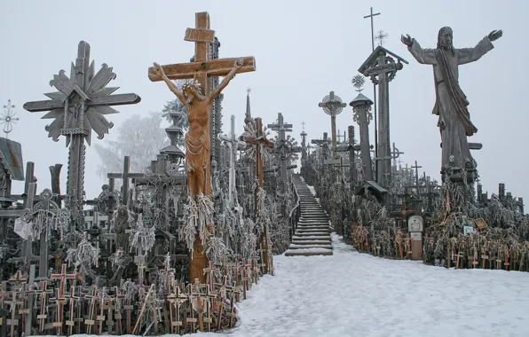 Lithuania, Hill of Crosses, Šiauliai, Domantai
