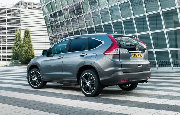 Honda, Silver, Rear, (2012)