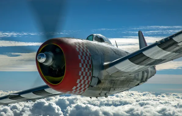 Thunderbolt, USAF, Истребитель-бомбардировщик, Вторая Мировая Война, P-47D Thunderbolt, P-47 Thunderbolt, Republic P-47D Thunderbolt