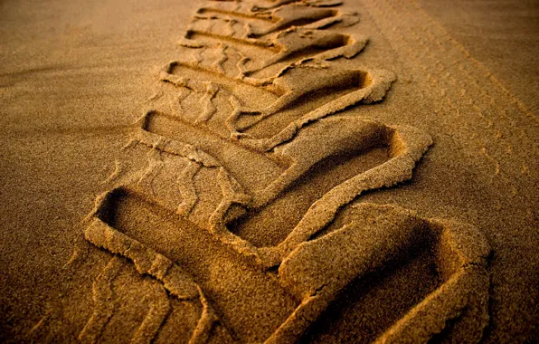 Песок, фон, след
