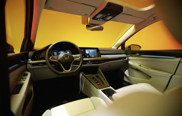 Volkswagen, салон, хэтчбек, Golf, hatchback, R-Line, 2020