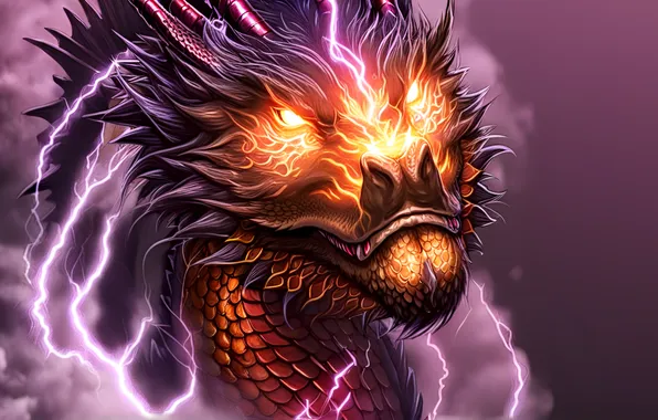 Dragon, fantasy art, AI art