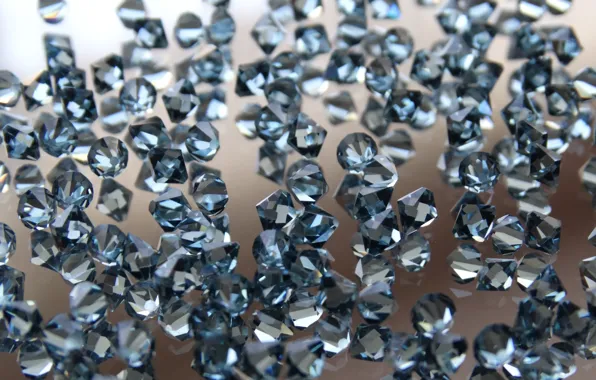 Макро, голубой, бриллианты, diamond