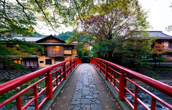 Картинка плитка, домики, Shizuoka, Сидзуока, Bathing Day, город Онсен, Судзендзи, День купания