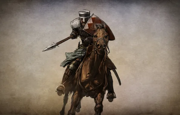 Картинка конь, игра, воин, арт, рыцарь, его, action, ролевая