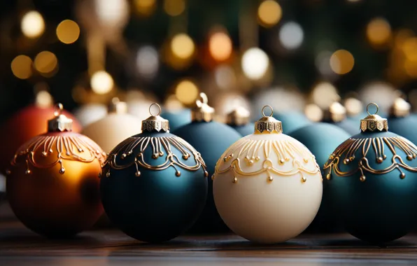 Шары, Новый Год, Рождество, new year, happy, Christmas, balls, blue
