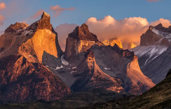 Картинка Чили, Южная Америка, Патагония, горы Анды, национальный парк Торрес-дель-Пайне