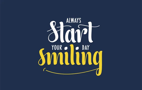 Буквы, надпись, графика, smile, words, day, start