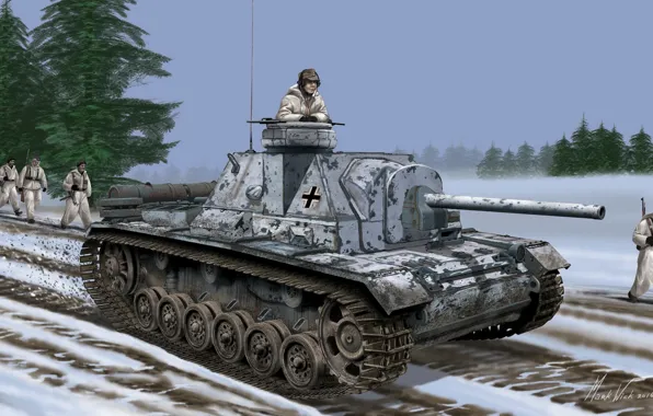 Солдаты, Вермахт, Трофей, СУ-76И, Самоходная артиллерийская установка