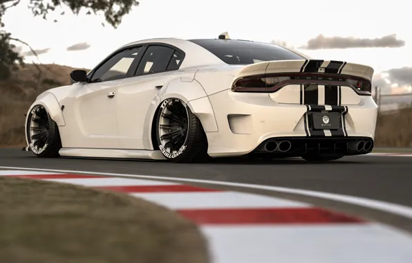 Авто, Белый, Машина, Dodge, Render, Charger, Dodge Charger, Рендеринг